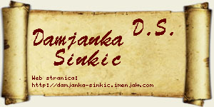 Damjanka Sinkić vizit kartica